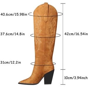 Western High Knee Cowgirl Boots
